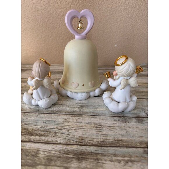 Precious Moments Heavenly Daze Angel Bell 3-Piece Set "Good Note" 879614 No Box - Picture 3 of 16